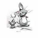 tom and Jerry  tattoo design idea