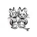 tom and Jerry  tattoo design idea