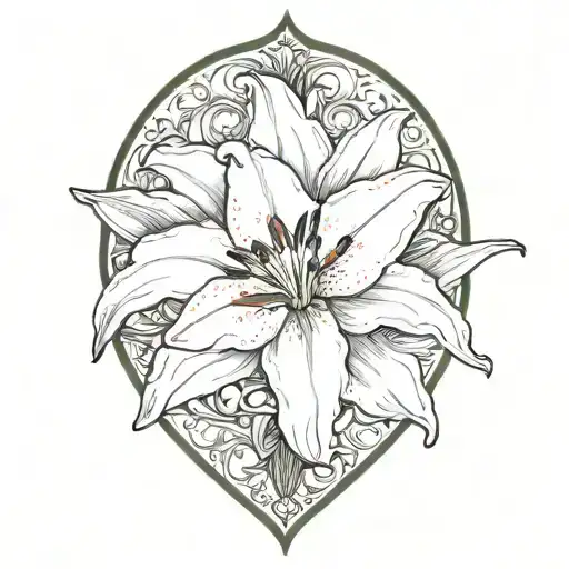 Lily tattoo design idea