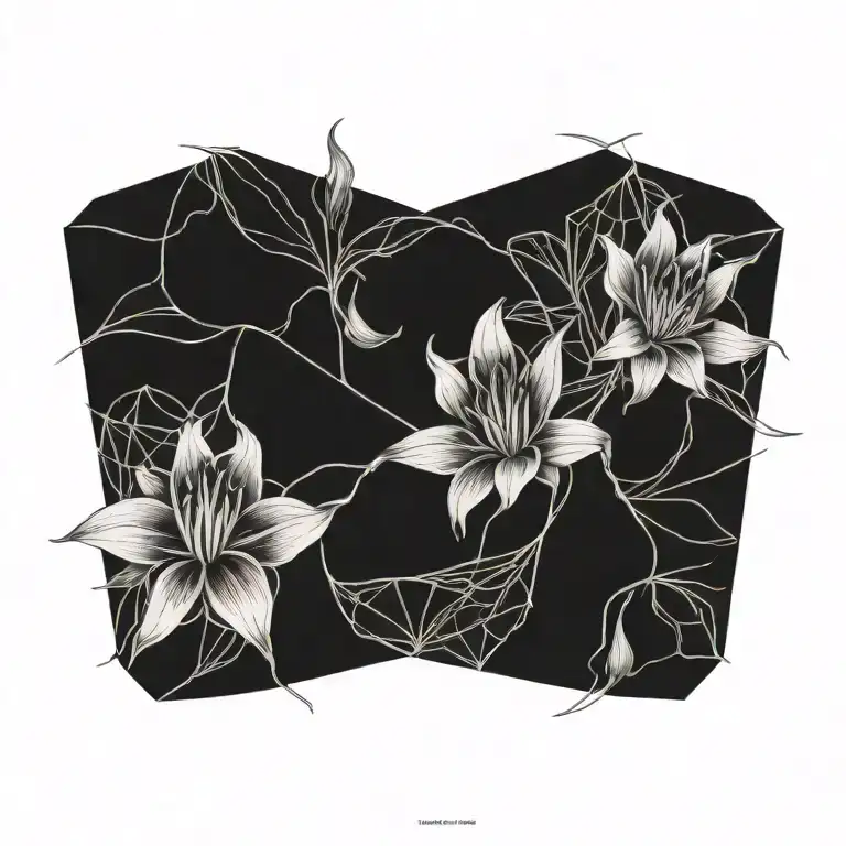 Lily mandala tattoo design idea