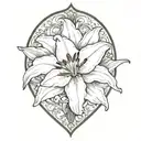 Lily tattoo design idea