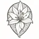 Lily tattoo design idea