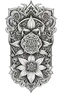 Lily mandala gothic tattoo design idea