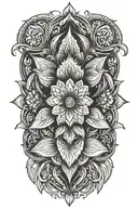 Lily mandala gothic tattoo design idea