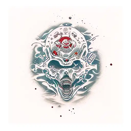 zombie samurai tattoo design idea