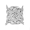 gallows knot tattoo design idea