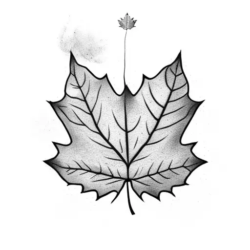 half Maple leaf half up Uruguayan sun  tattoo design idea