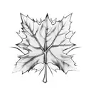 half Maple leaf half Uruguayan sun  tattoo design idea