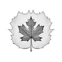 half Maple leaf half Uruguayan sun  tattoo design idea
