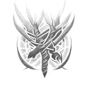 thorns down spine  tattoo design idea