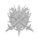 thorns down spine  tattoo design idea