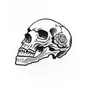 skull miner  tattoo design idea