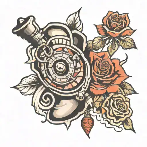 shock absorber tattoo design idea