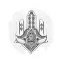 Hamsa hand tattoo design idea