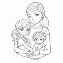husband Alexander wife Samira daughter Kira daughter Vasilisa Anime Mini tattoo tattoo design idea