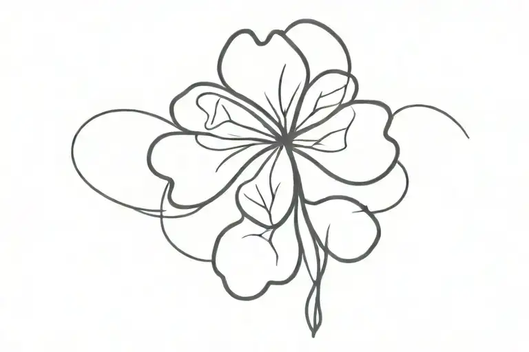 Shamrock within korean tattoo design idea