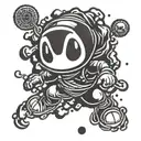 Shy Guy running from bomb-omb tattoo design idea