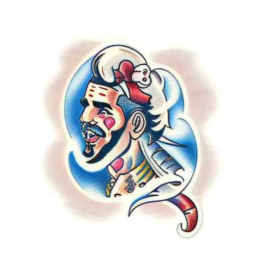 Drake with hearts tattoo design idea