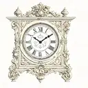 wall antique clock  tattoo design idea