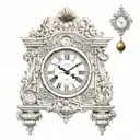 wall antique clock  tattoo design idea