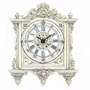 wall antique clock  tattoo design idea