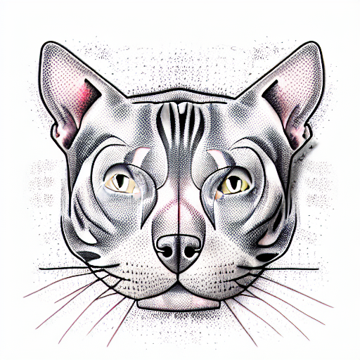 pitbull with tabby cat tattoo design idea
