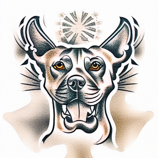 pitbull tattoo design idea