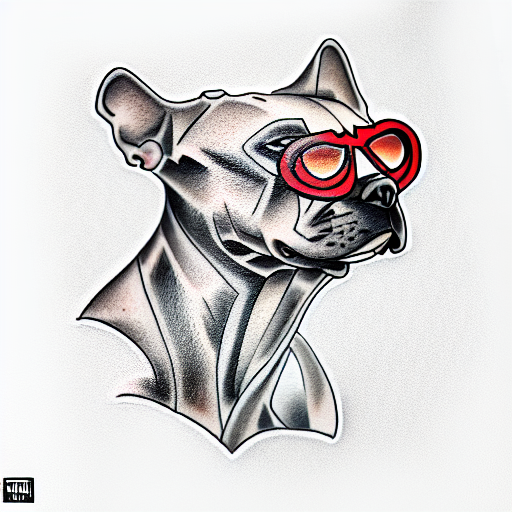 pitbull superhero tattoo design idea