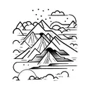 three sisters mountains tattoo design idea