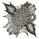 American traditional spider web tattoo design idea