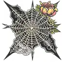 American traditional spider web tattoo design idea