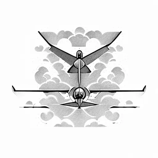 aeroplane tattoo design idea