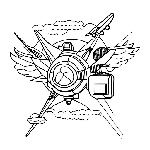 aviation tattoo design idea