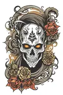 ghost face tattoo design idea