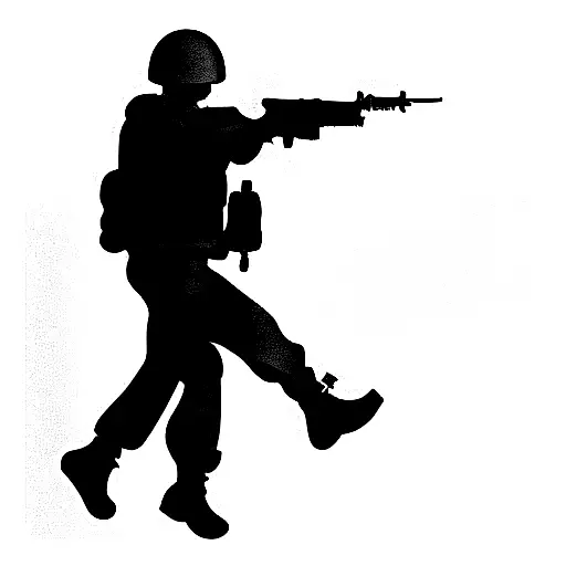 Military style commando tattoo design idea