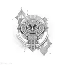 Aztec for arm band tattoo design idea