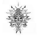 Aztec for arm band tattoo design idea