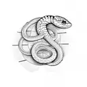 Charming snake tattoo design idea