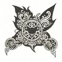 can you create a unique, simple design inspired by the black clover anime? tattoo design idea