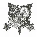 can you create a unique, simple design inspired by the black clover anime? tattoo design idea