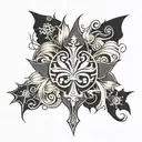 can you create a unique, simple design inspired by the black clover anime? tattoo design idea