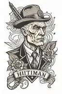 hitman tattoo design idea