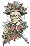 hitman tattoo design idea
