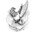 doves and ravens tattoo design idea