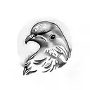 doves and ravens tattoo design idea