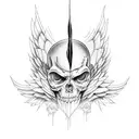 fallen angel tattoo design idea