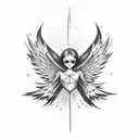 fallen angel tattoo design idea