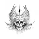 fallen angel tattoo design idea