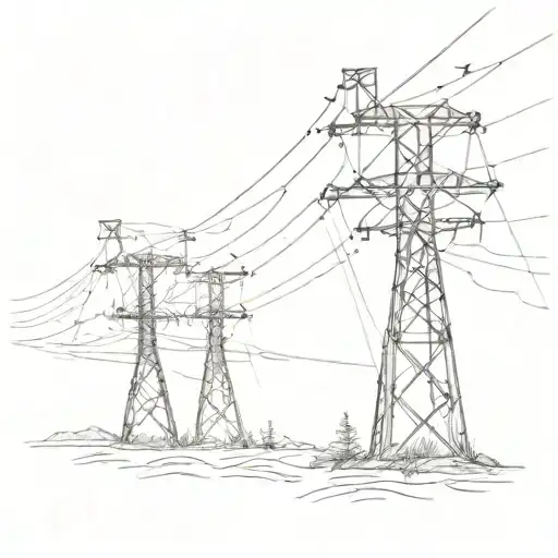 power lines tattoo design idea