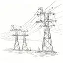 power lines tattoo design idea